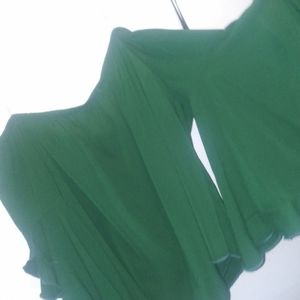 Nevy Green off the sholder blouse